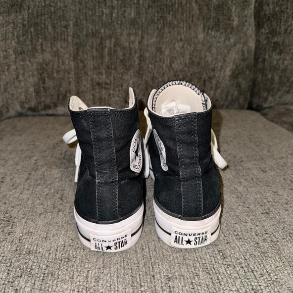 Converse Chuck Taylor All Star Platform Black Canvas Women's Size 7 560845F - Picture 4 of 8